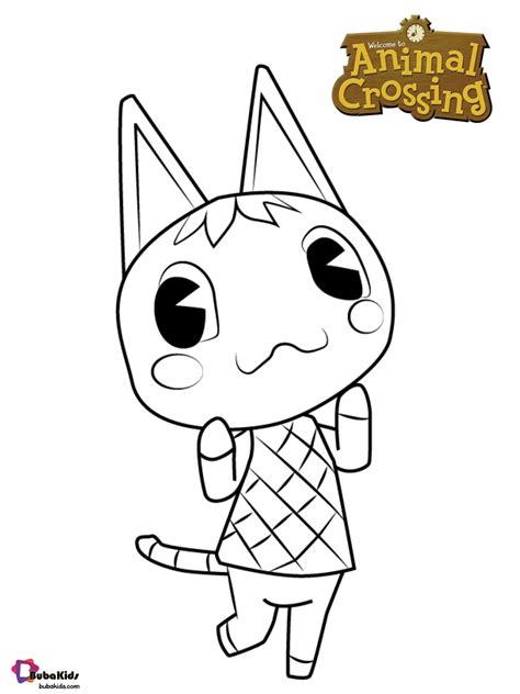 Free Coloring Sheet Rosie Animal Crossing Character Coloring Page