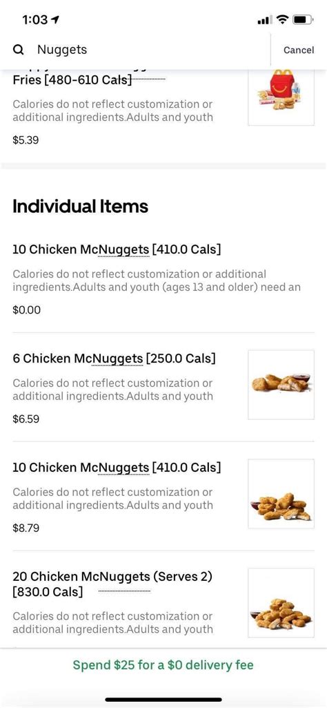 So an update will always lag a week behind. McDonald's is glitching on Uber eats. Free McNuggets. Tip your driver! : alberta