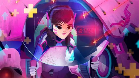 Overwatch Dva Poster 4k Horizontal Wallpaper Overwatch Artwork