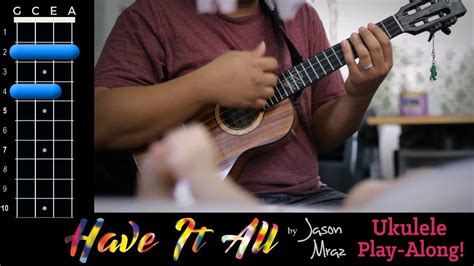 Have It All Jason Mraz Ukulele Play Along Youtube