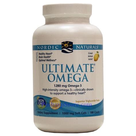 nordic naturals ultimate omega® lemon flavor 1280mg 180 softgels