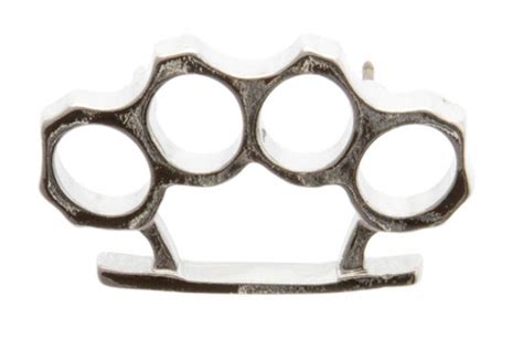 Brass Knuckles Pin Silver Tools And Weapons Thecheapplace