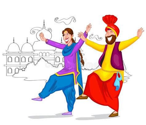 Dancing Punjabi Couple Stock Illustrations 34 Dancing Punjabi Couple
