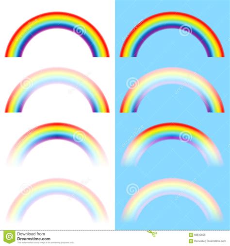 Set Of Rainbows Stock Vector Illustration Of Patricks 69540505