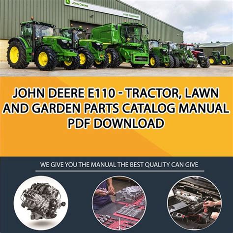 John Deere E110 Tractor Lawn And Garden Parts Catalog Manual Pdf