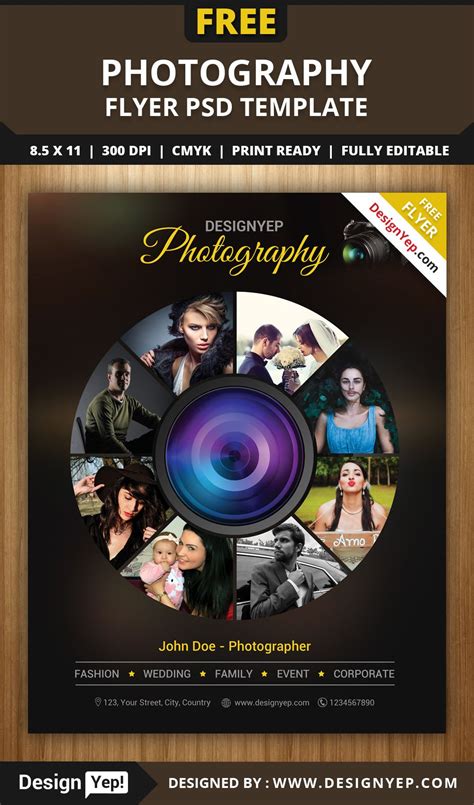 Free Photography Flyer Psd Template Designyep Photography Flyer
