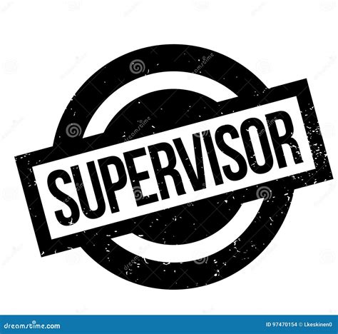 Supervisor Rubber Stamp Stock Vector Illustration Of Director 97470154