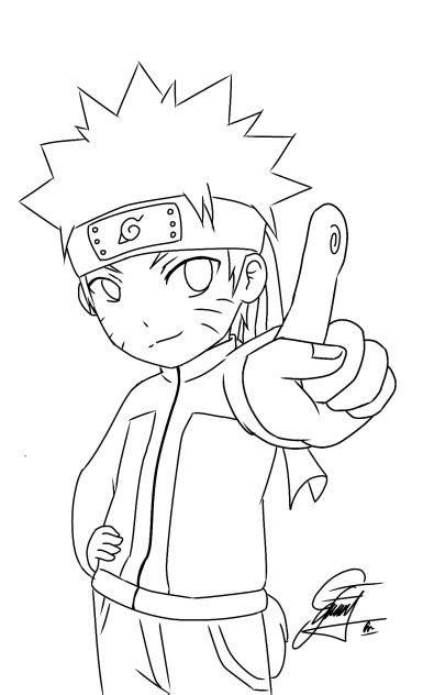 Lineart Naruto Chibi Ibispaint