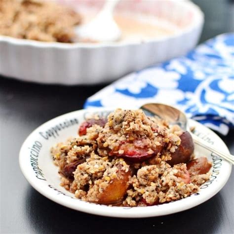 Healthy Vegan Plum Crumble With Oats Everyday Healthy Recipes