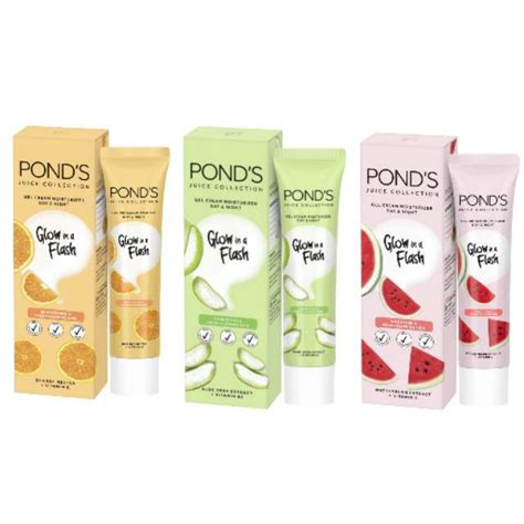 jual ponds juice collection glow in a flash gel cream moisturizer day and night 20g watermelon