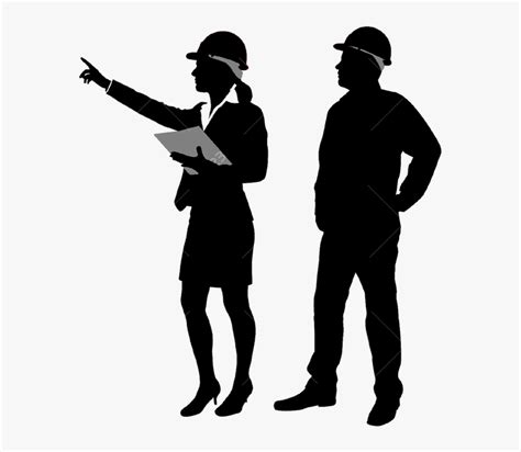 Silhouette Image Construction Engineer Job Female Silhouette