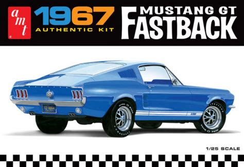Amt 125 Scale 1967 Ford Mustang Gt Fastback Model Kit 1241m12