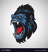 Angry Gorilla Mascot Cartoon Logo Vector Icon Illustration Design ...