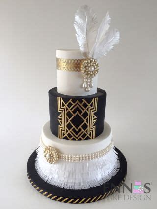 Jenny really helped me feel comfortable about trusting the cake to someone else. Great Gatsby wedding cake...so cool | Great gatsby cake, Art deco wedding cake