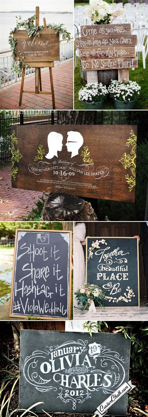 Country Rustic Chalkboard And Wooden Wedding Sign Ideas Vintage Wedding