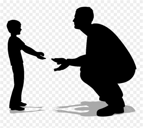 Vector Silhouette Father And Son Clipart 1049498 Pinclipart