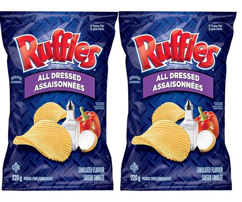 Ruffles All Dressed Potato Chips 220g 2 Pack