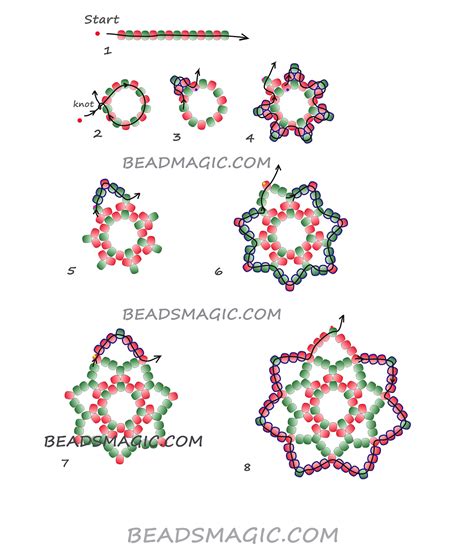 Simple Beading Pattern For Christmas Earrings Beads Magic