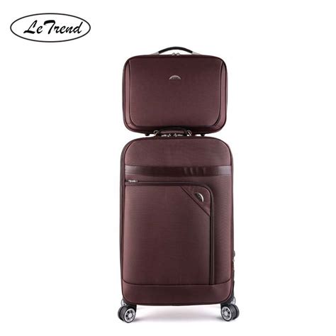 Letrend Men Business Spinner Rolling Luggage Set Women Password