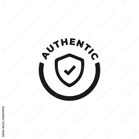 Authentic Icon Or Authentic Label Vector Isolated In Flat Style Best