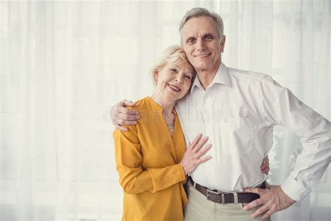 Happy Old Couple Showing Their Love Stock Photo Image Of Cheerful