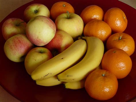 Fruit Bowl With Apples Oranges And Bananas Free Image Download