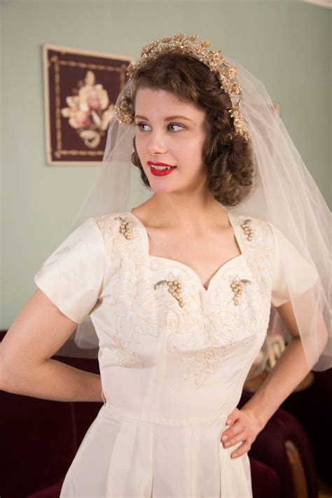 Vintage 1930s Wedding Veil Antique Wax Flower Bridal Crown Etsy