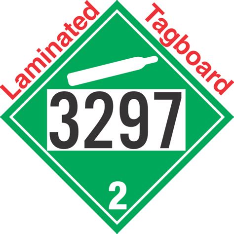 Non Flammable Gas Class 2 2 UN3297 Tagboard DOT Placard