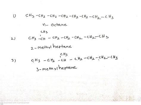 Solved Draw A Structural Formula For Two Isomers Of Octane Course Hero