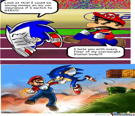 Mario And Sonic By Xxkamelxx Meme Center