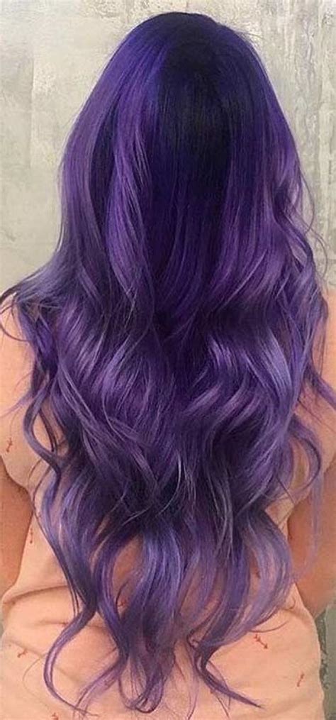 29 Dark Purple Hair Colour Ideas To Suit Any Taste In 2019 Dark Purple