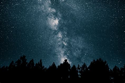 Wallpaper Starry Night Night Sky Stars Space Galaxy