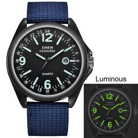 glow in the dark watches tops brand luxury military mens clock quartz army watch black dial date