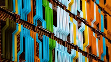 Download Wallpaper 3840x2160 Facade Building Colorful Architecture