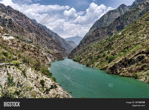 Valley River Between Image And Photo Free Trial Bigstock