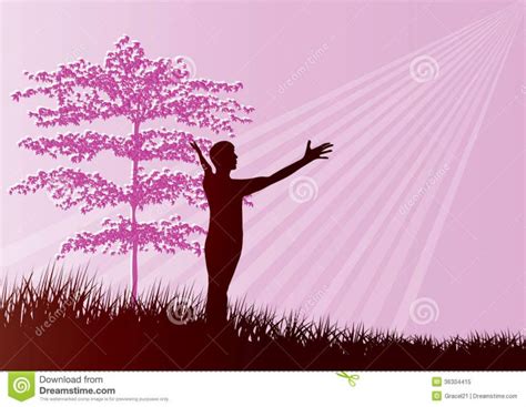 Curvy Woman Silhouette Praising God