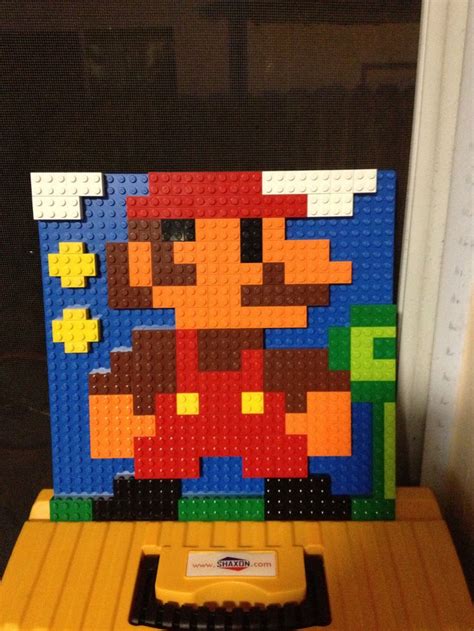 Mario Made Out Of Legos Lego Mosaic Lego Wall Art Lego Art