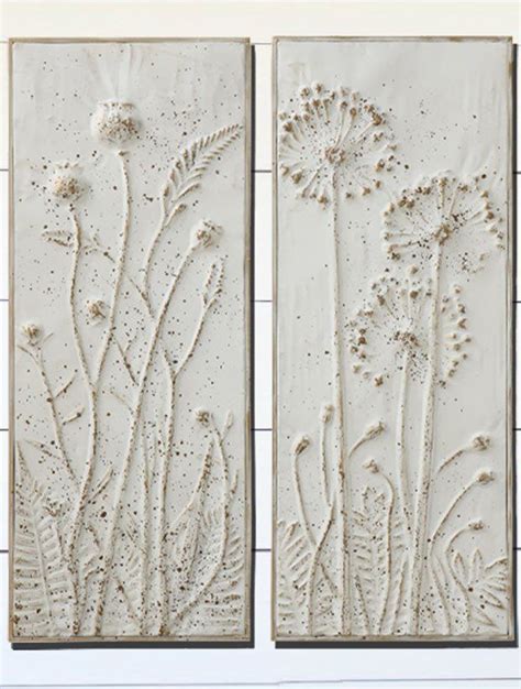 floral embossed metal panel set of 2 antique farmhouse floral metal wall art metal wall