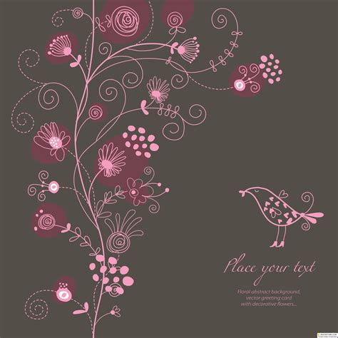 Vector Backgrounds Flowers 4 Векторные клипарты текстурные фоны