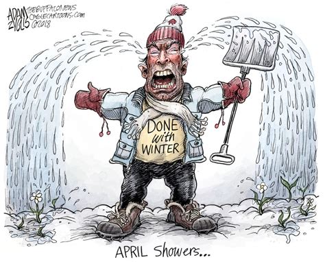 Editorial Cartoon U S April Spring Winter Cold Showers The Week
