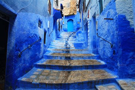Chefchaouen The Blue City Of Morocco High Quality Architecture Stock