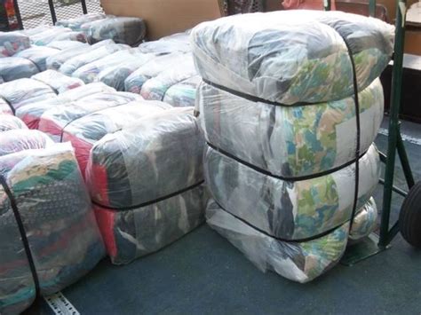 Bales Of Used Clothing Ready For Export 100 Pound Bales For Sale In