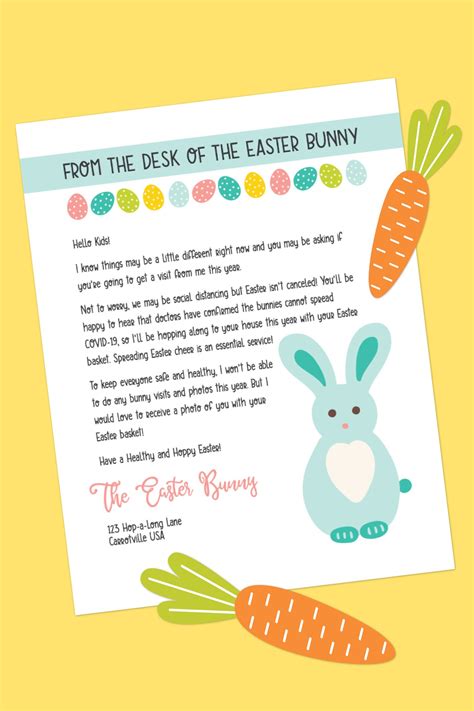 Printable Easter Bunny Letter During Covid 19 Hey Lets Make Stuff