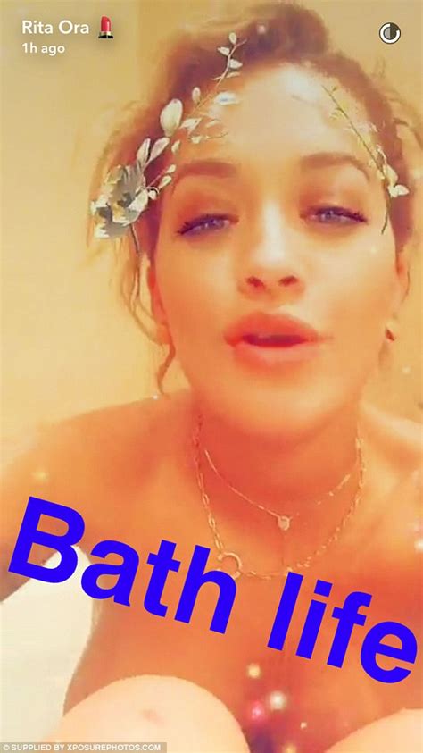 Katching My I Naked Rita Ora Gets Wet And Wild On Snapchat As She