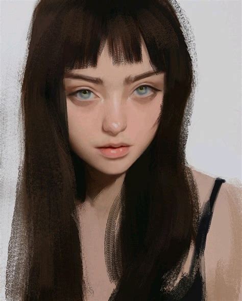 Pin By Artflow On 女，头像 Digital Art Girl Portrait Realistic Art