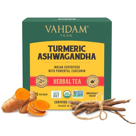 buy turmeric ashwagandha herbal tea tisane online best prices in india vahdam® india