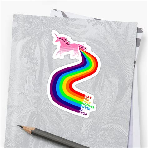 Invisible Pink Unicorn Stickers By Cathysw Redbubble