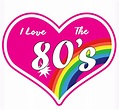 I Love The 80s Heart 1980s Classic 1980 Flash Back Iron On Heat T-Shirt ...
