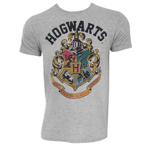 Harry Potter Harry Potter Mens Grey Hogwarts Crest T Shirt Xx Large