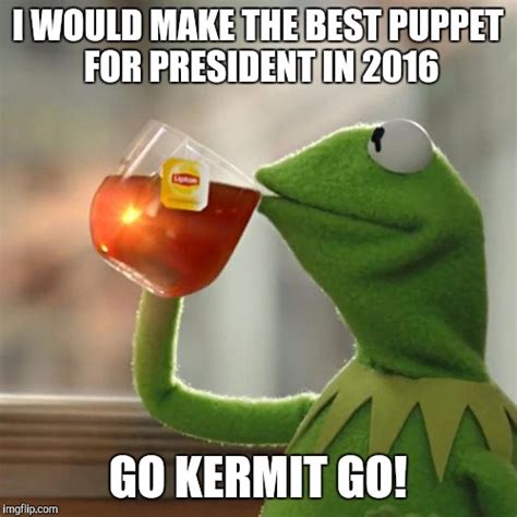 The Most Qualified Puppet For 2016 Is Kermit Imgflip